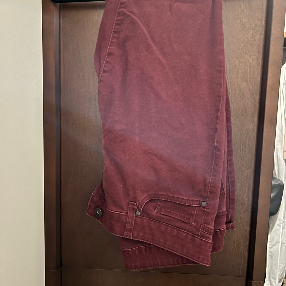 Maroon skinny pants -petite